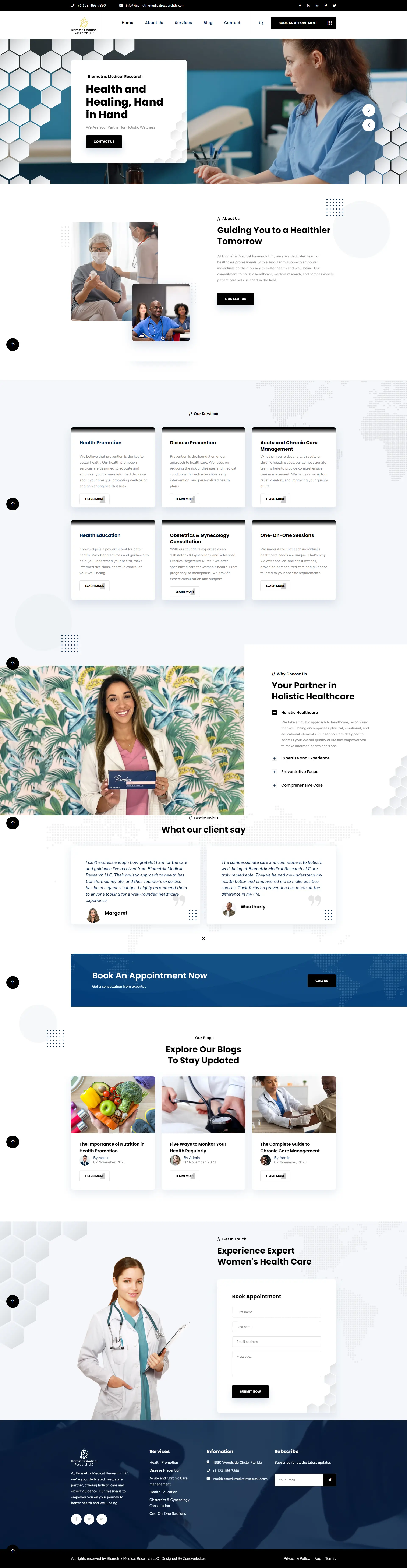 Biometrix | Premium Health Care Website Template