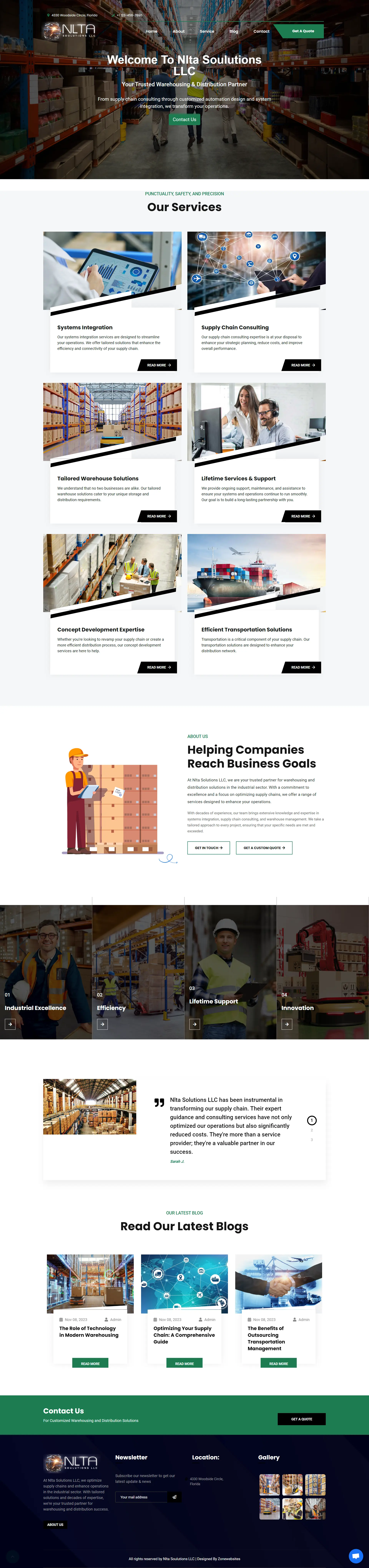 Modern Warehousing and Transportation Website Template