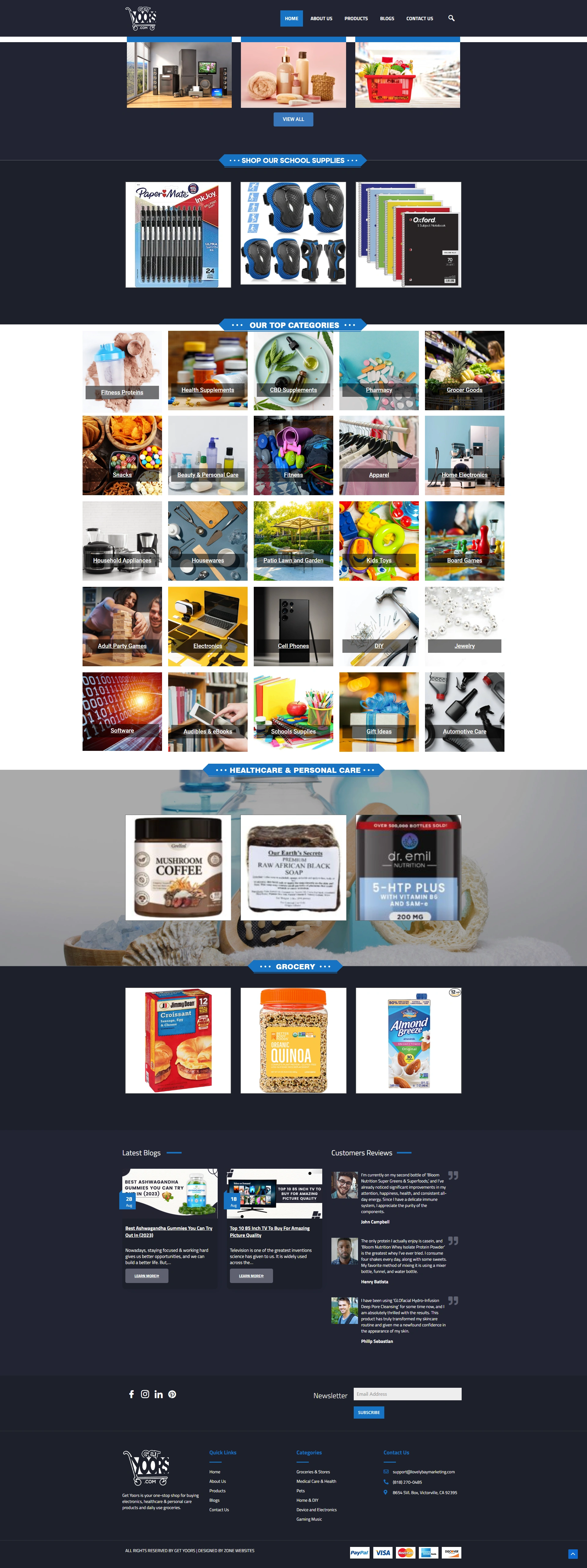 Fully Responsive Website Template for Online Shopping