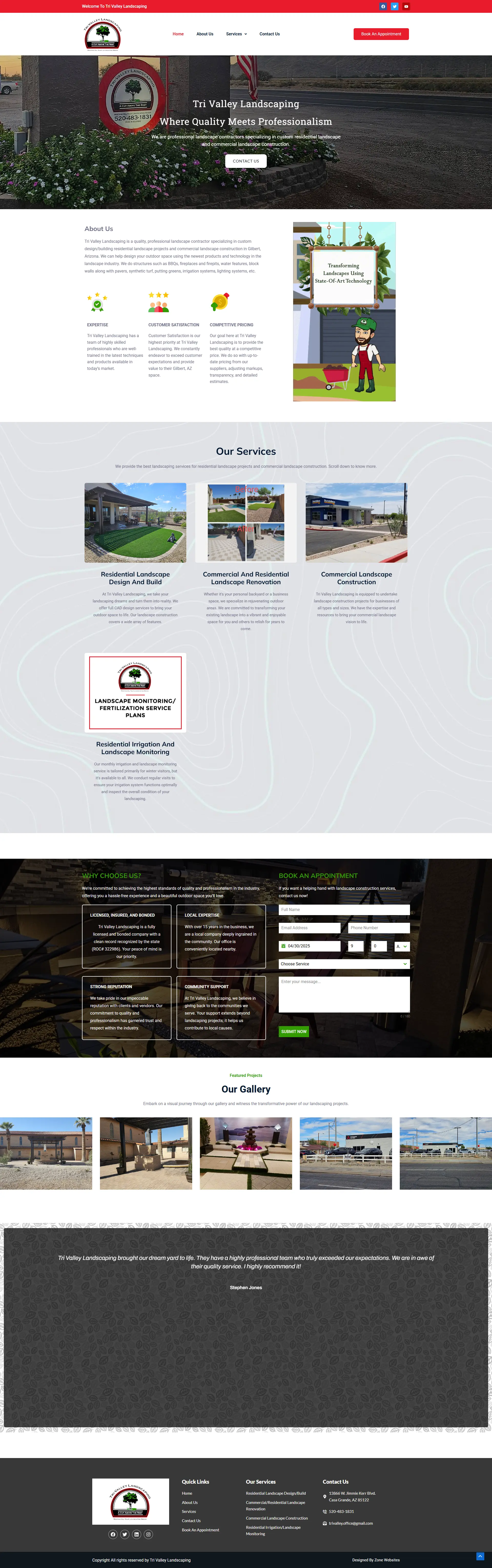 Website Template for Professional Landscape Contractor