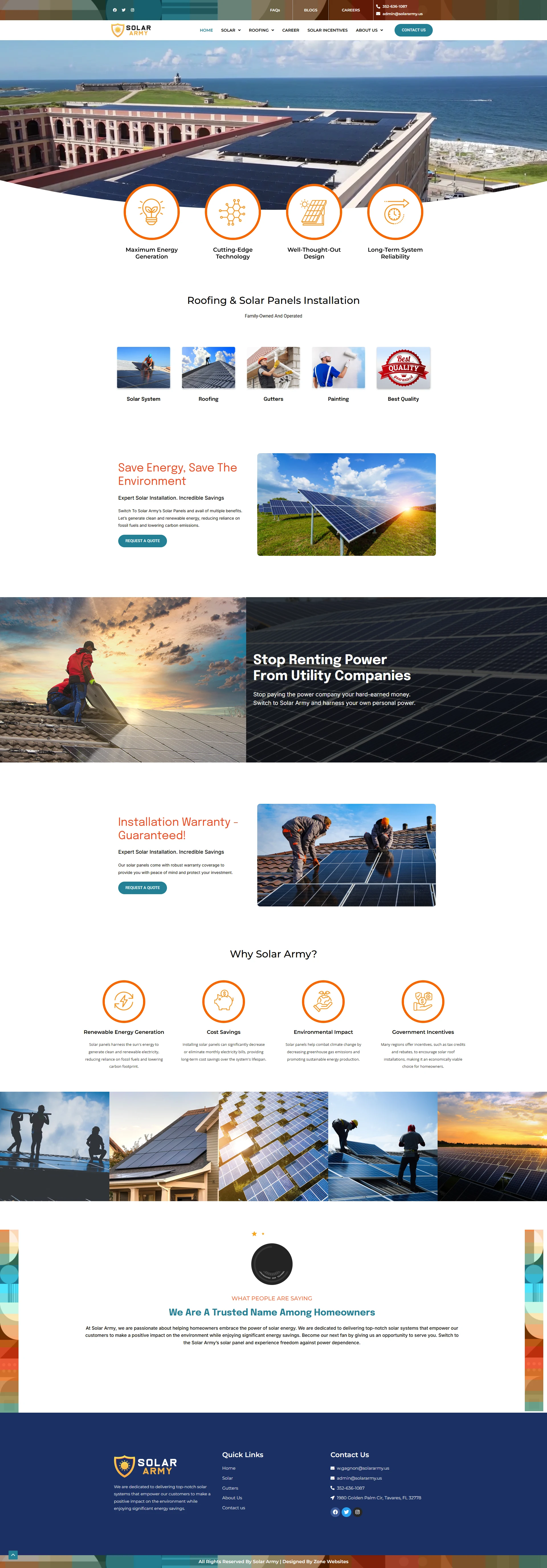 Solar Panel Sales and Installations Provider Website Theme