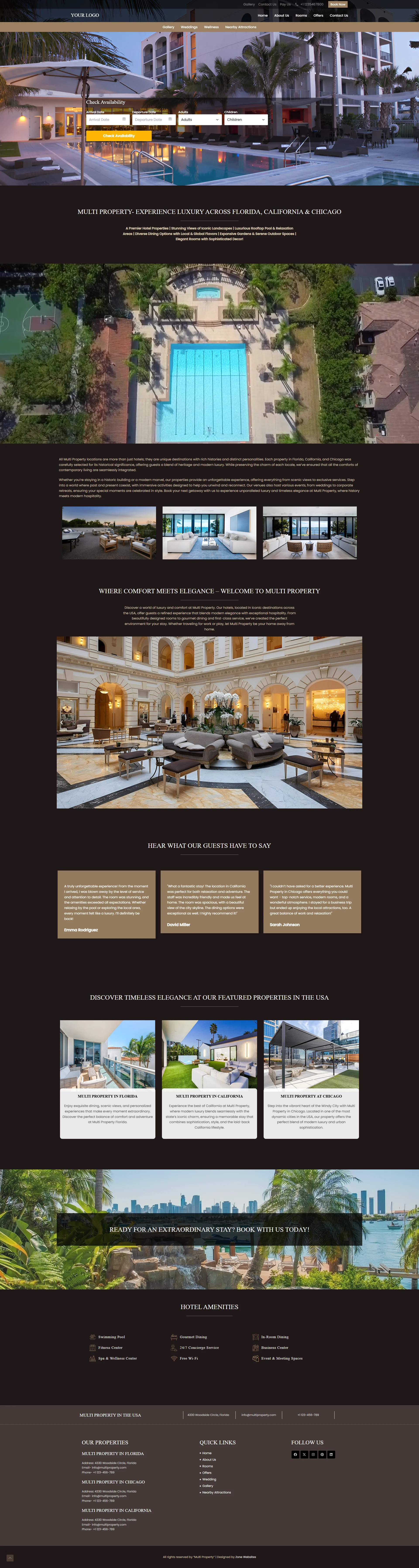 Luxury Hotel and Resort Booking Website Template