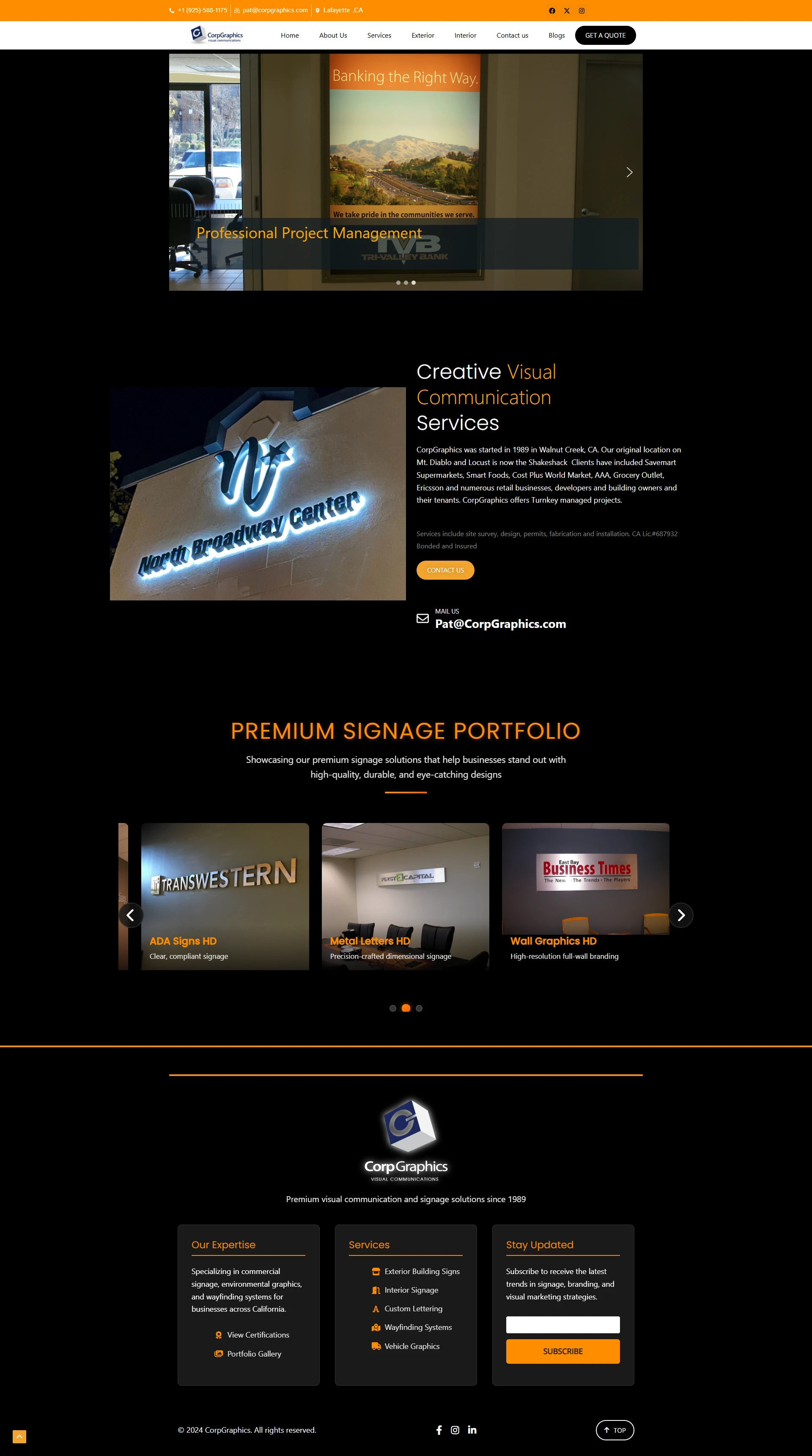 Premium-Quality Signage Solutions Website Template